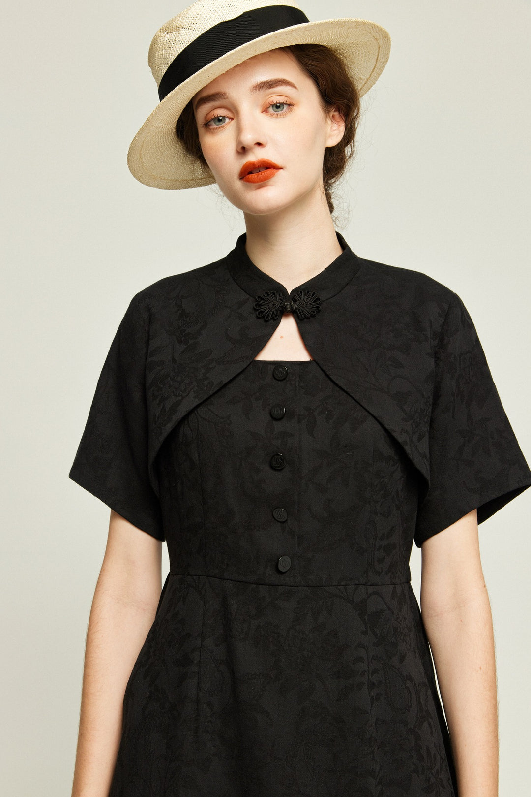 tnewties 《お箸はありますか？》シノワズリドレスワンピース-BLACK 02D6870B-7B62-489B-8EF0-