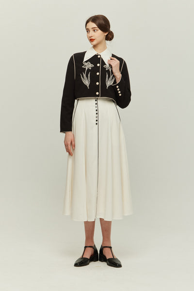 《Cast the moon spell》Flare sleeve frilled blouse