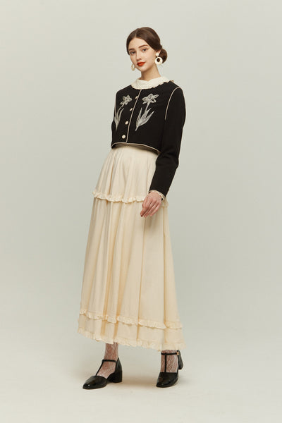 《Cast the moon spell》Flare sleeve frilled blouse