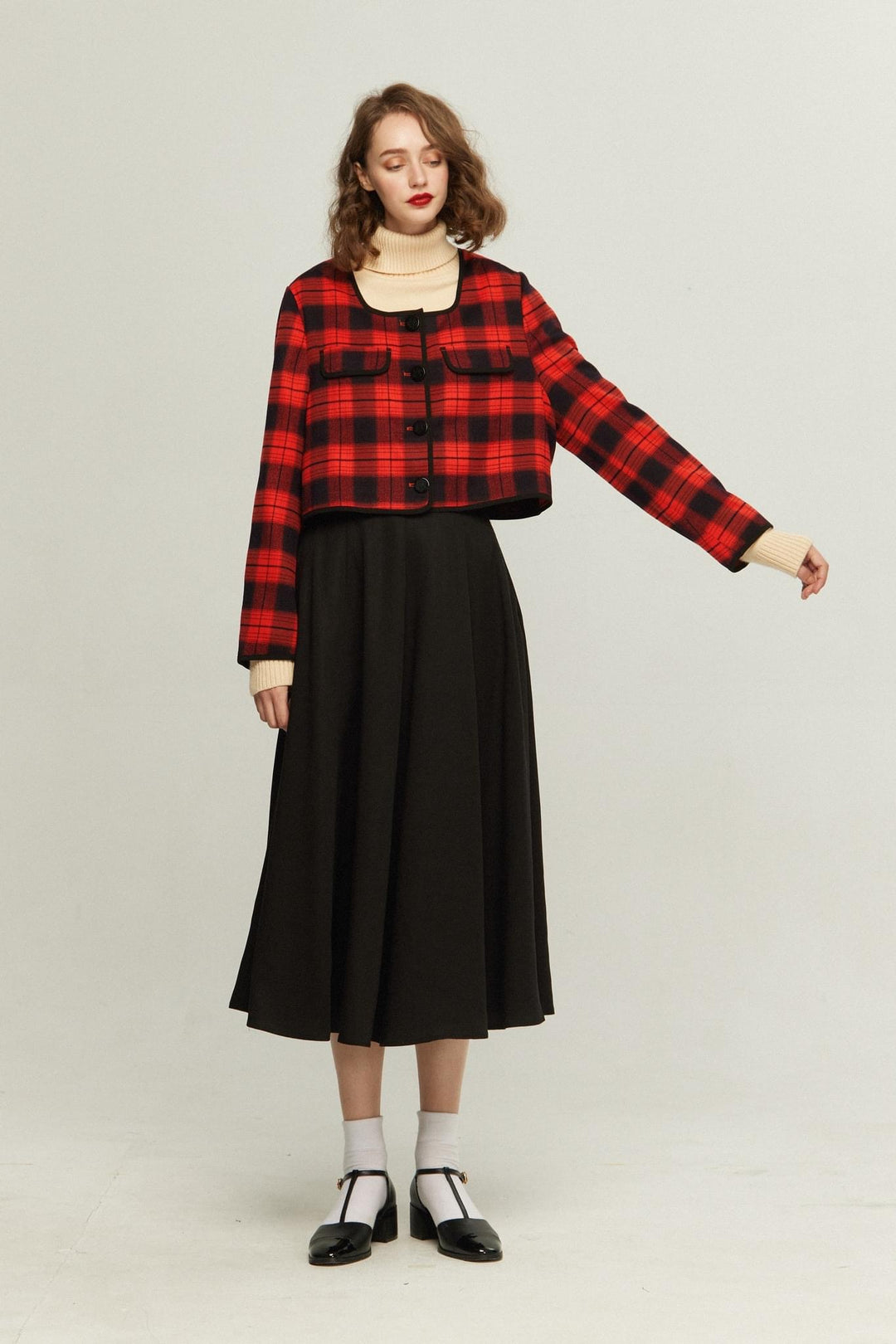 つい一口食べちゃいました》ハイウエストサーキュラースカート