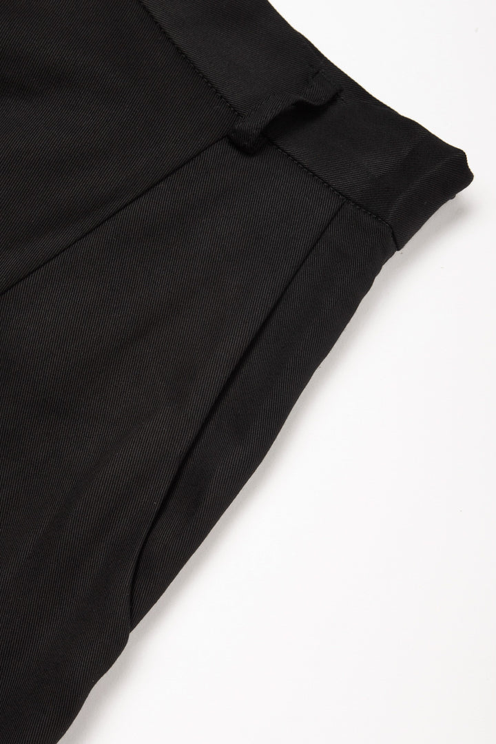 《つい一口食べちゃいました》ハイウエストサーキュラースカート-Black