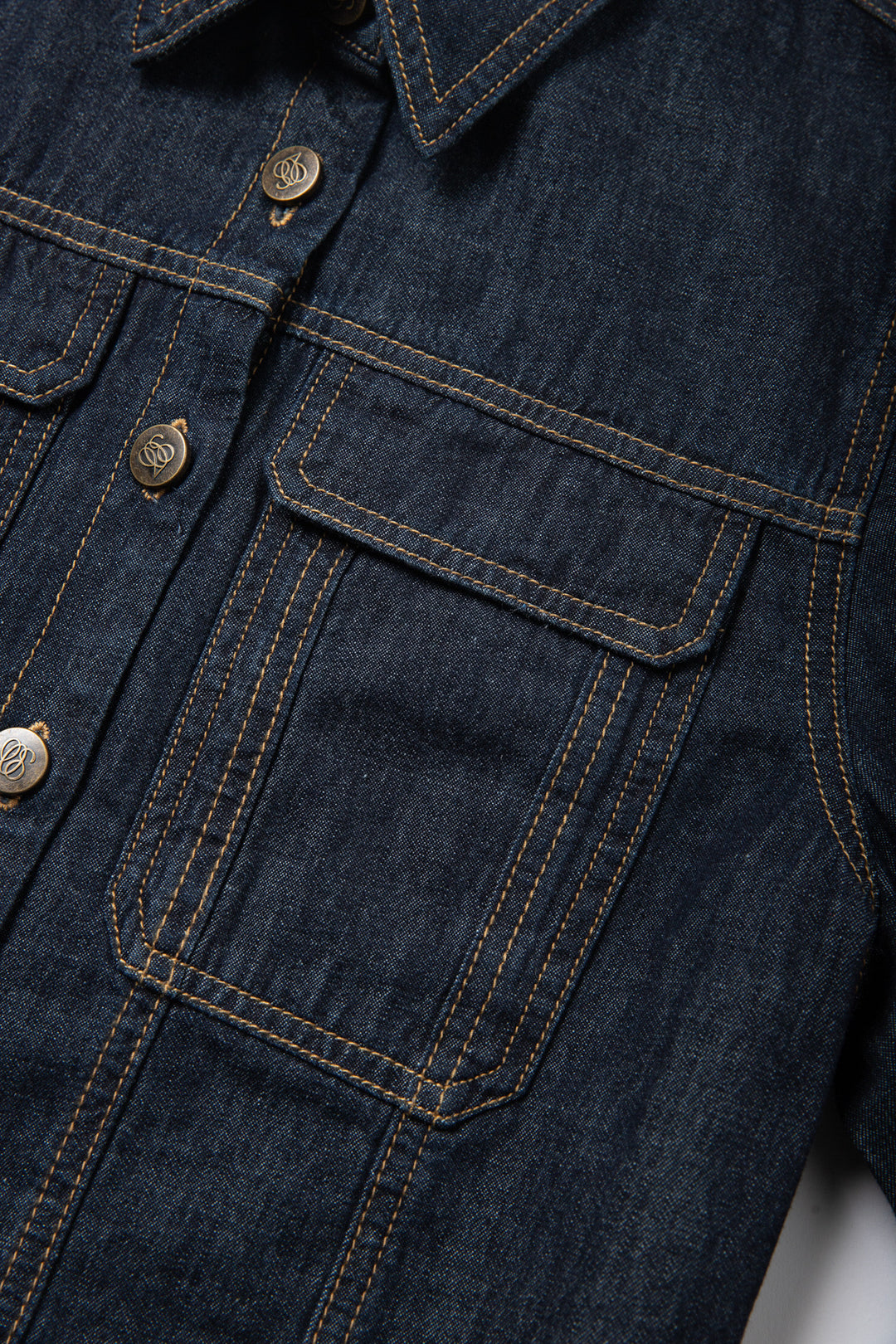 もうひとつのダイアリー》クロップドデニムジャケット-Navy – Tnewties