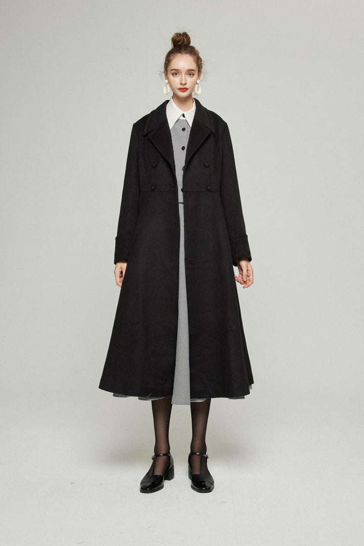 《つい一口食べちゃいました》ハイウエストサーキュラースカート-Houndstooth check