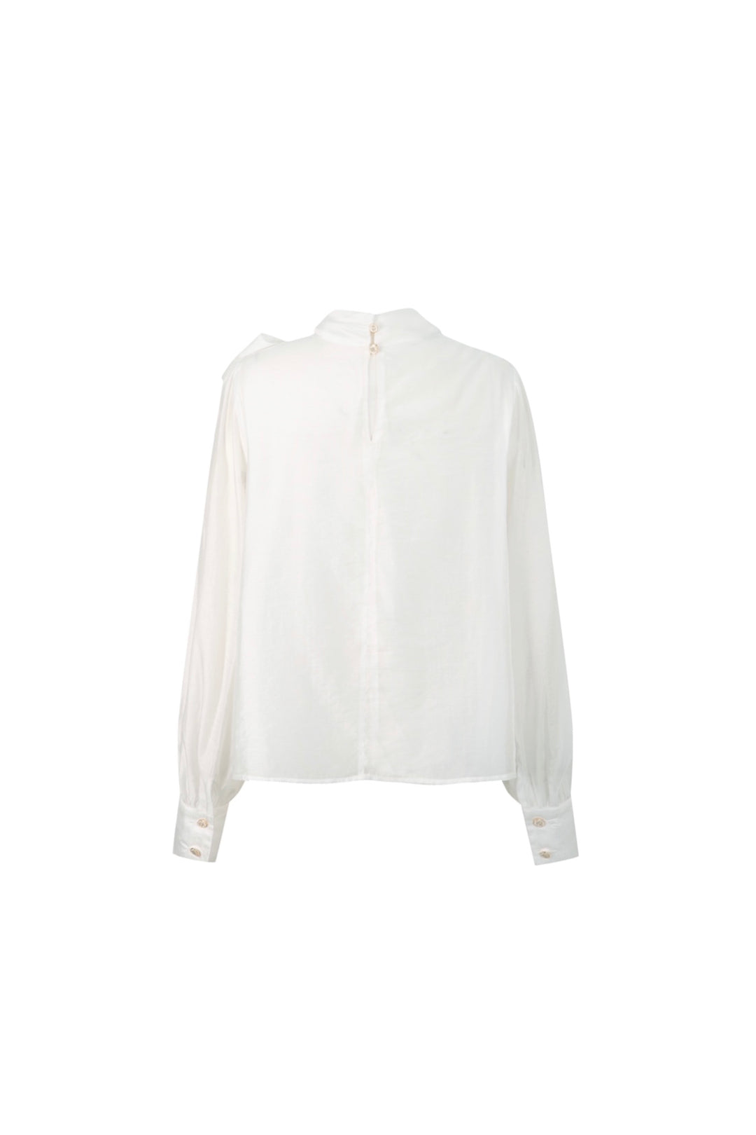 《トレヴィの泉に財布を落としちゃった》リボンブラウス-White