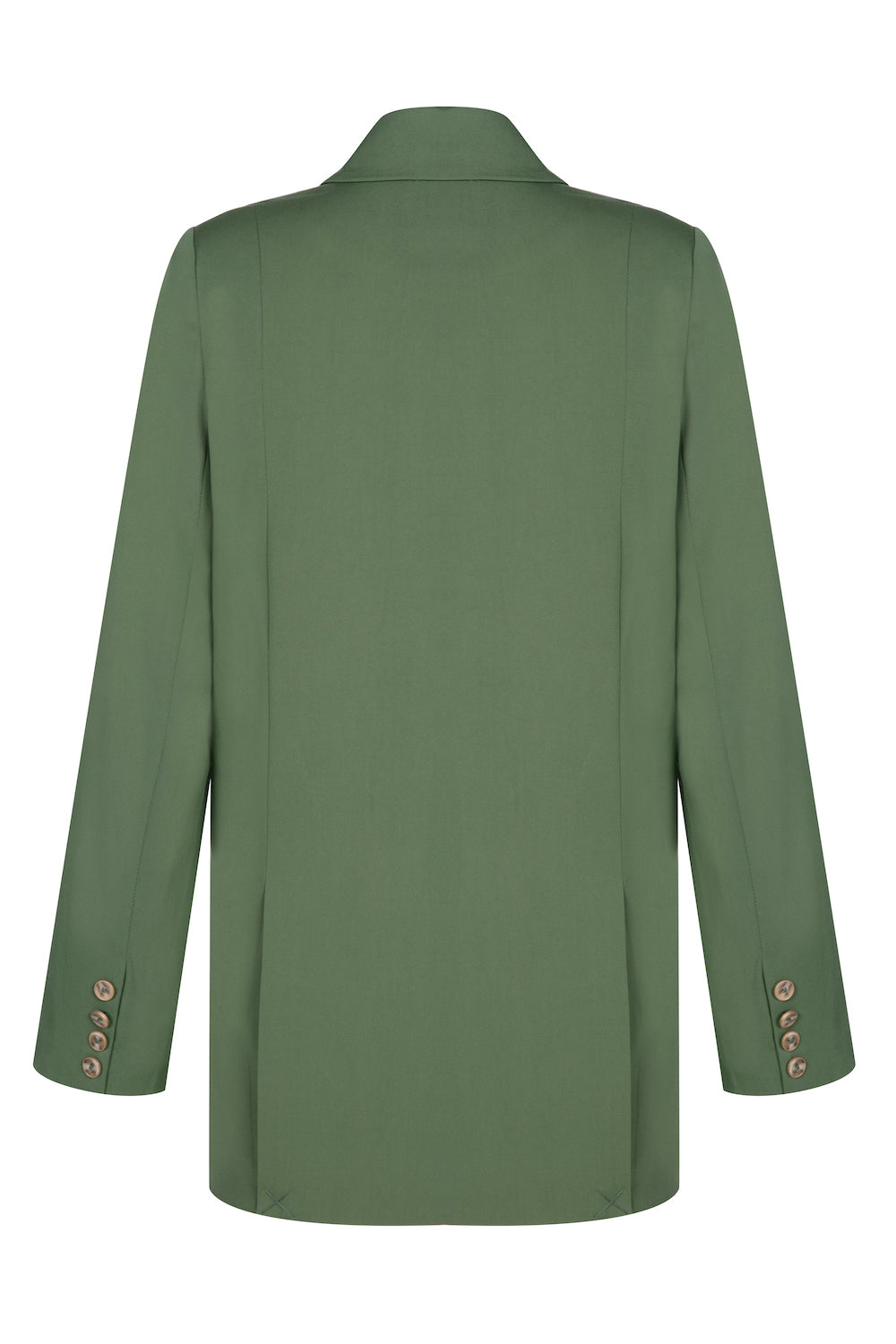 《Draw a map with tree branches》Double button jacket-Light green