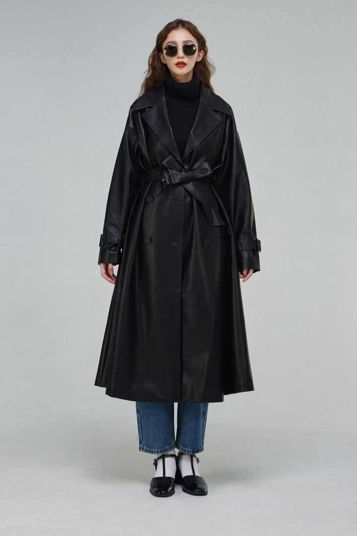 ダークグレー ダブルブレスト トレンチコート エス es 黒 1 黒幕の登場